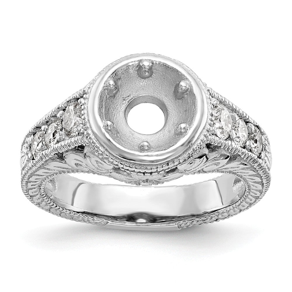 14K White Gold Diamond Semi-Mount Engagement Ring