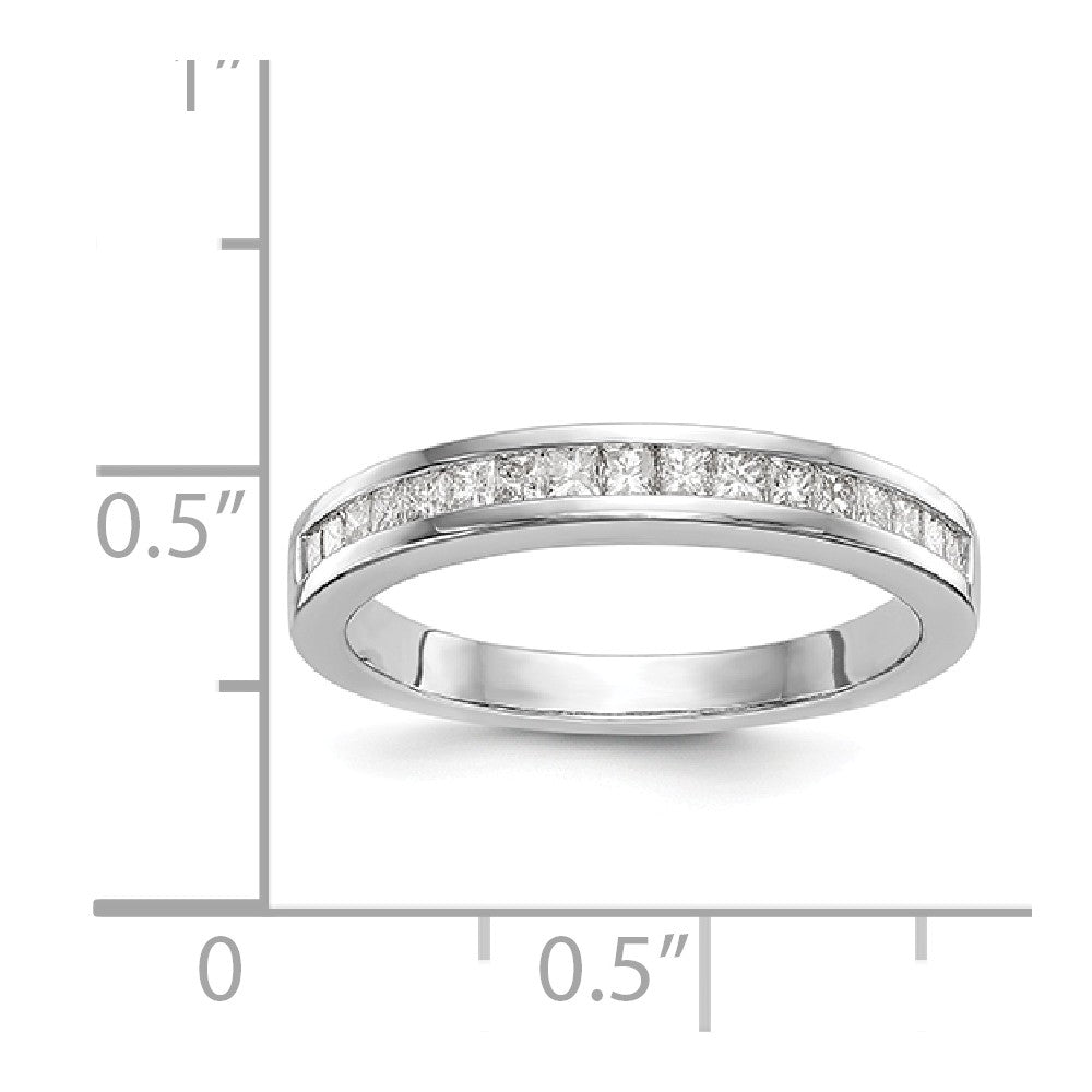 14K White Gold Diamond Wedding Band