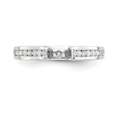 14K White Gold Peg Set 1/4 carat Channel-set Diamond Semi-mount Engagement Ring