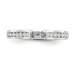 14K White Gold Peg Set 1/2 carat Channel-set Diamond Semi-mount Engagement Ring