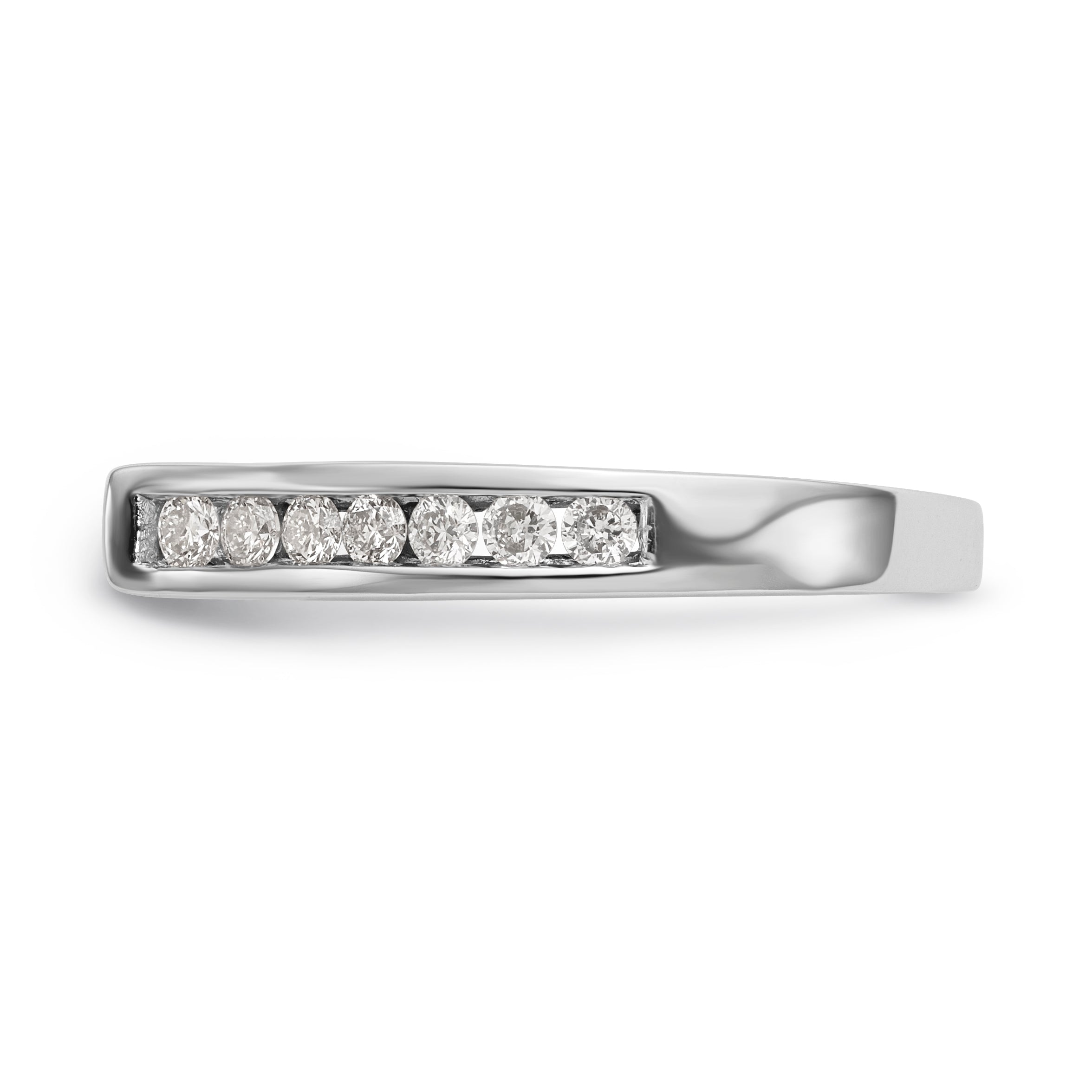 14K White Gold Peg Set 1/3 carat Channel-set Diamond Semi-mount Engagement Ring