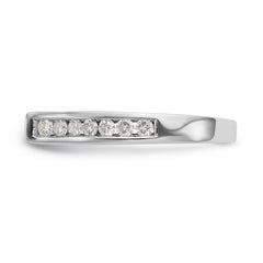 14K White Gold Peg Set 1/3 carat Channel-set Diamond Semi-mount Engagement Ring