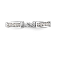 14K White Gold Peg Set 1/10 carat Channel-set Diamond Semi-mount Engagement Ring