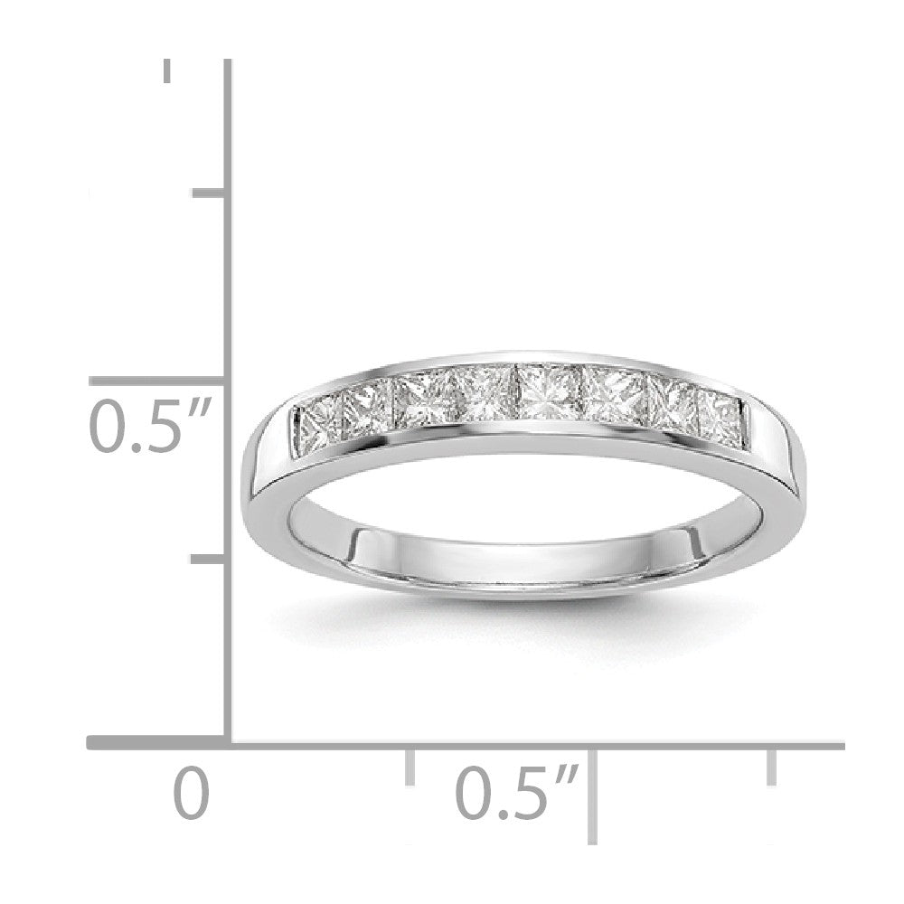 14K White Gold Diamond Wedding Band