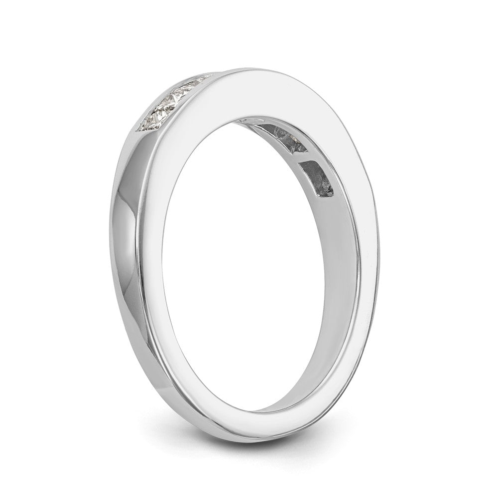 14K White Gold Diamond Wedding Band