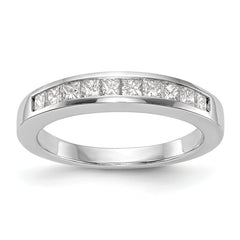 14K White Gold 1/2 carat Channel-set Princess Diamond Complete Wedding Band