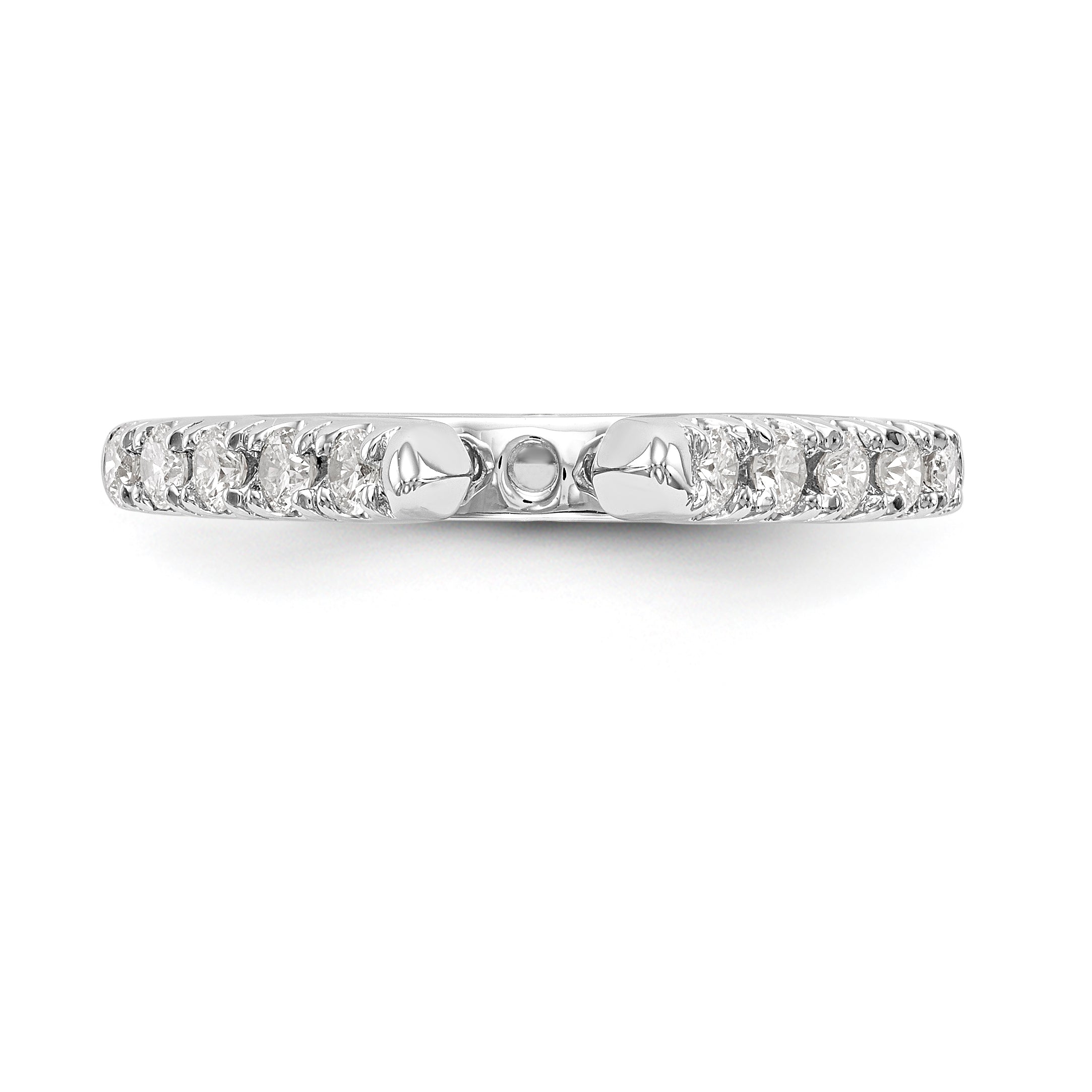 14K White Gold Peg Set 1/3 carat Diamond Semi-mount Engagement Ring