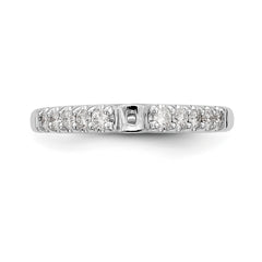 14K White Gold Peg Set 1/3 carat Diamond Semi-mount Engagement Ring