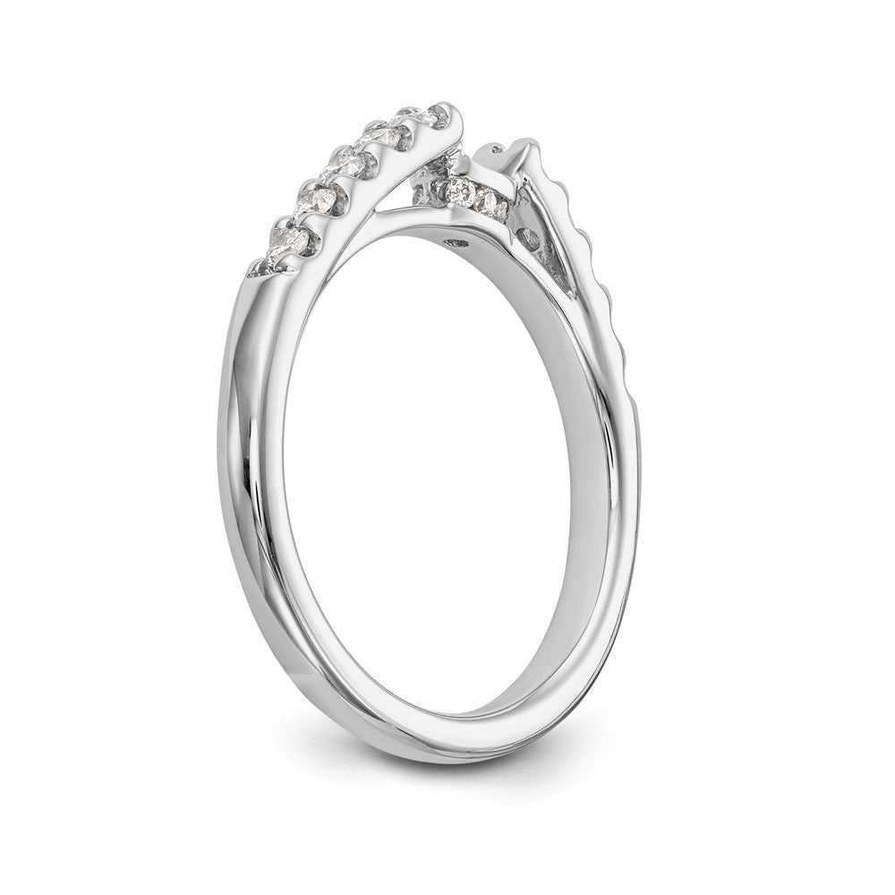 14K White Gold Peg Set 1/3 carat Diamond Semi-mount Engagement Ring