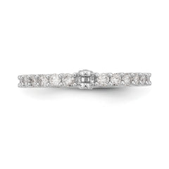 14K White Gold Peg Set 3/4 carat Diamond Semi-mount Engagement Ring