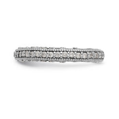 14K White Gold 1/2 carat Diamond Complete Wedding Band