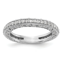 14K White Gold 1/2 carat Diamond Complete Wedding Band