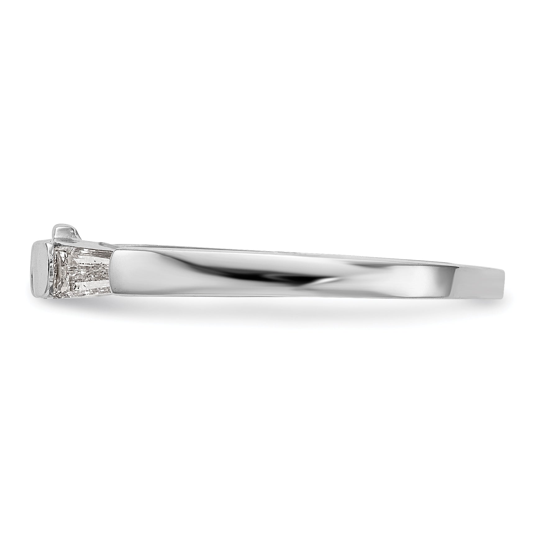 14K White Gold Baguette Diamond Complete Wedding Band