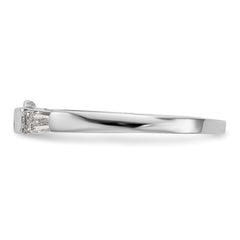 14K White Gold Baguette Diamond Complete Wedding Band