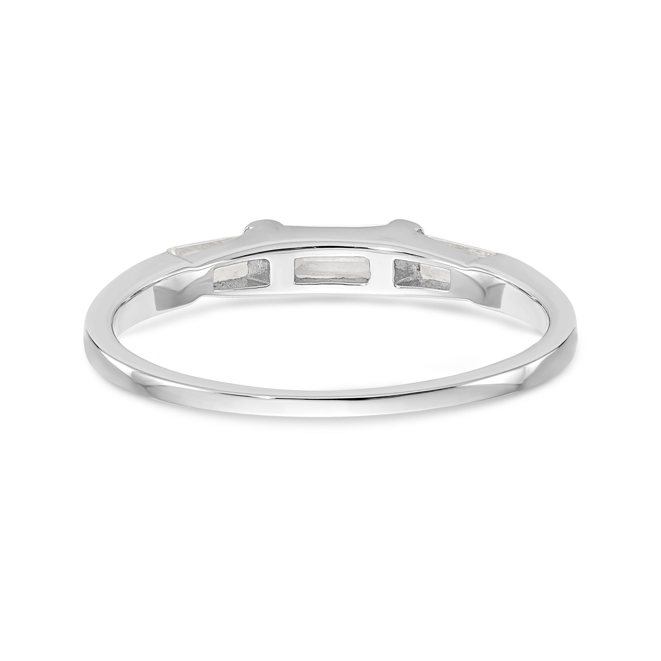 14K White Gold Baguette Diamond Complete Wedding Band