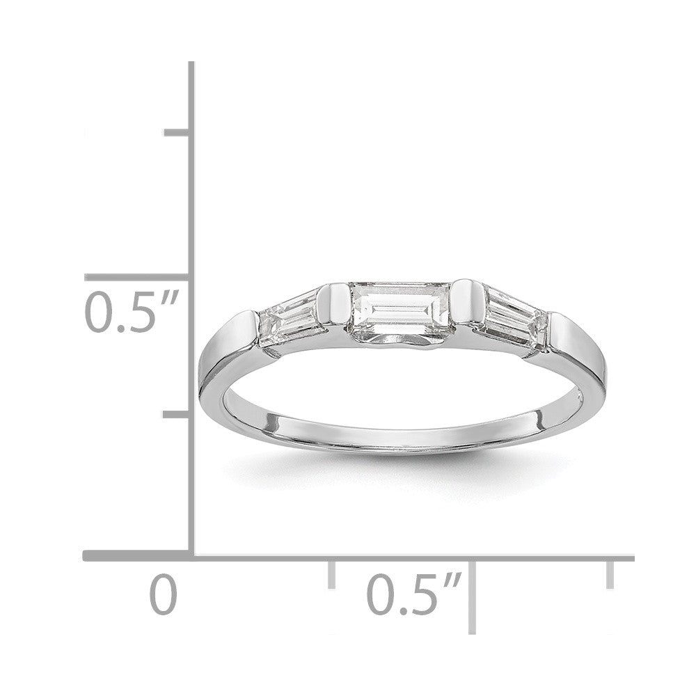 14K White Gold Diamond Wedding Band