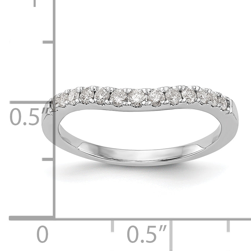 14K White Gold 1/3 carat Diamond Complete Wedding Band