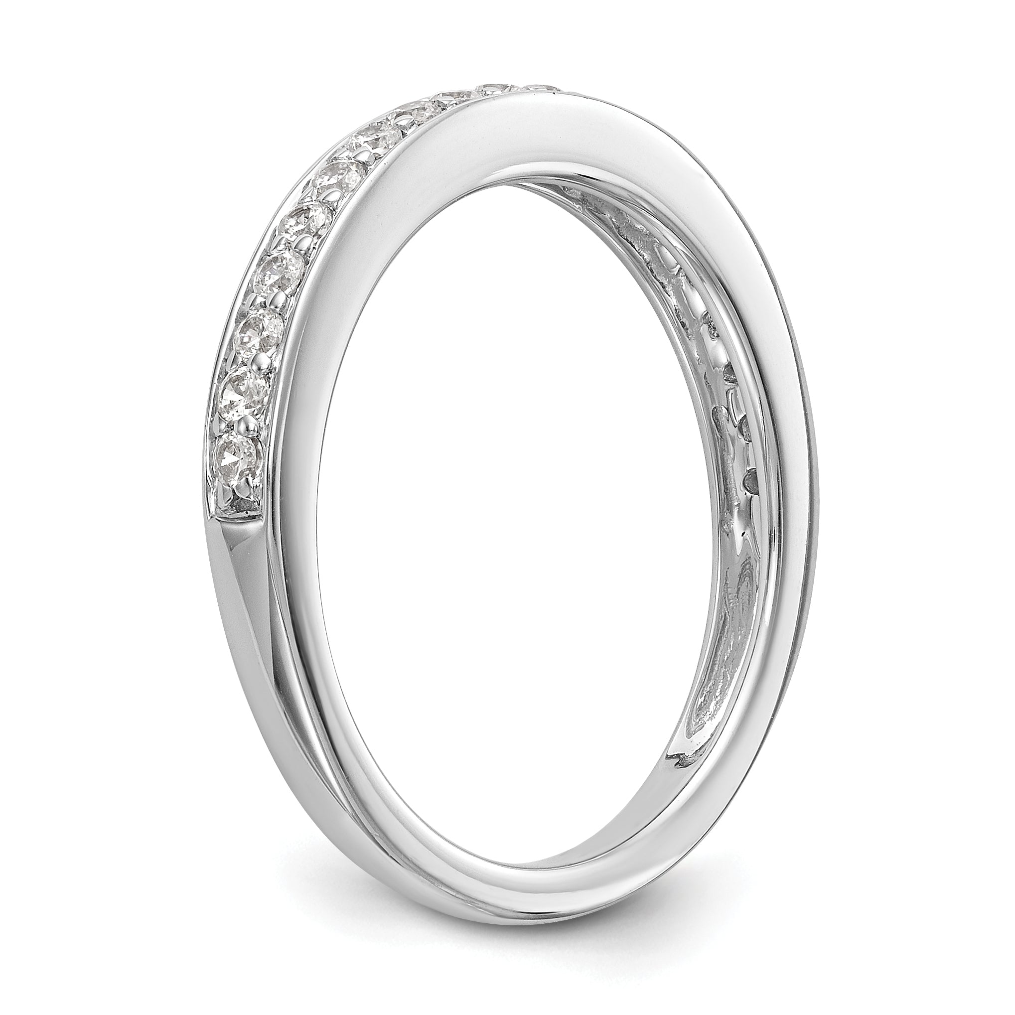 14K White Gold Lab Grown Diamond Wedding Band