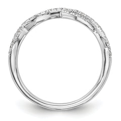 14K White Gold Wedding Band