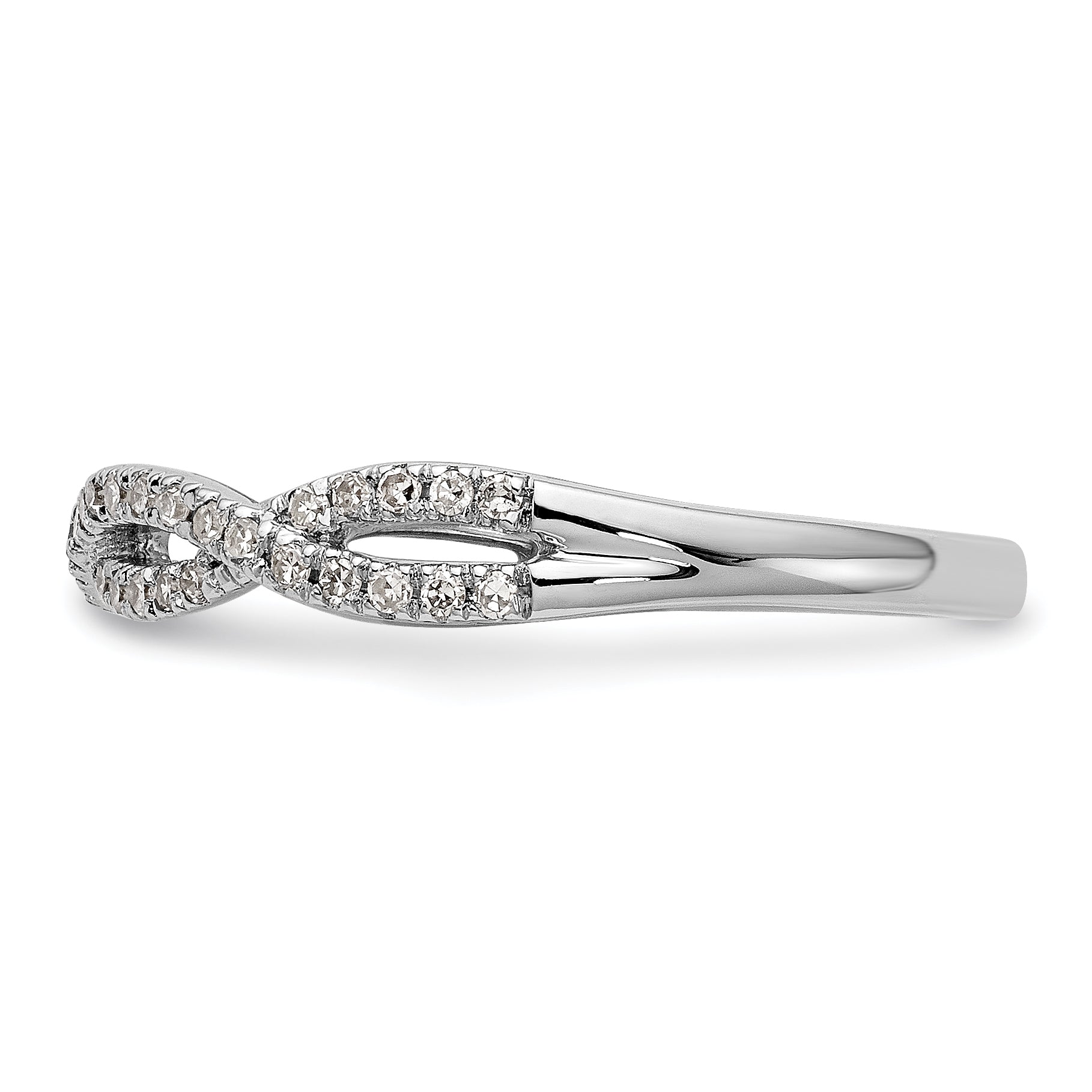 14K White Gold Wedding Band