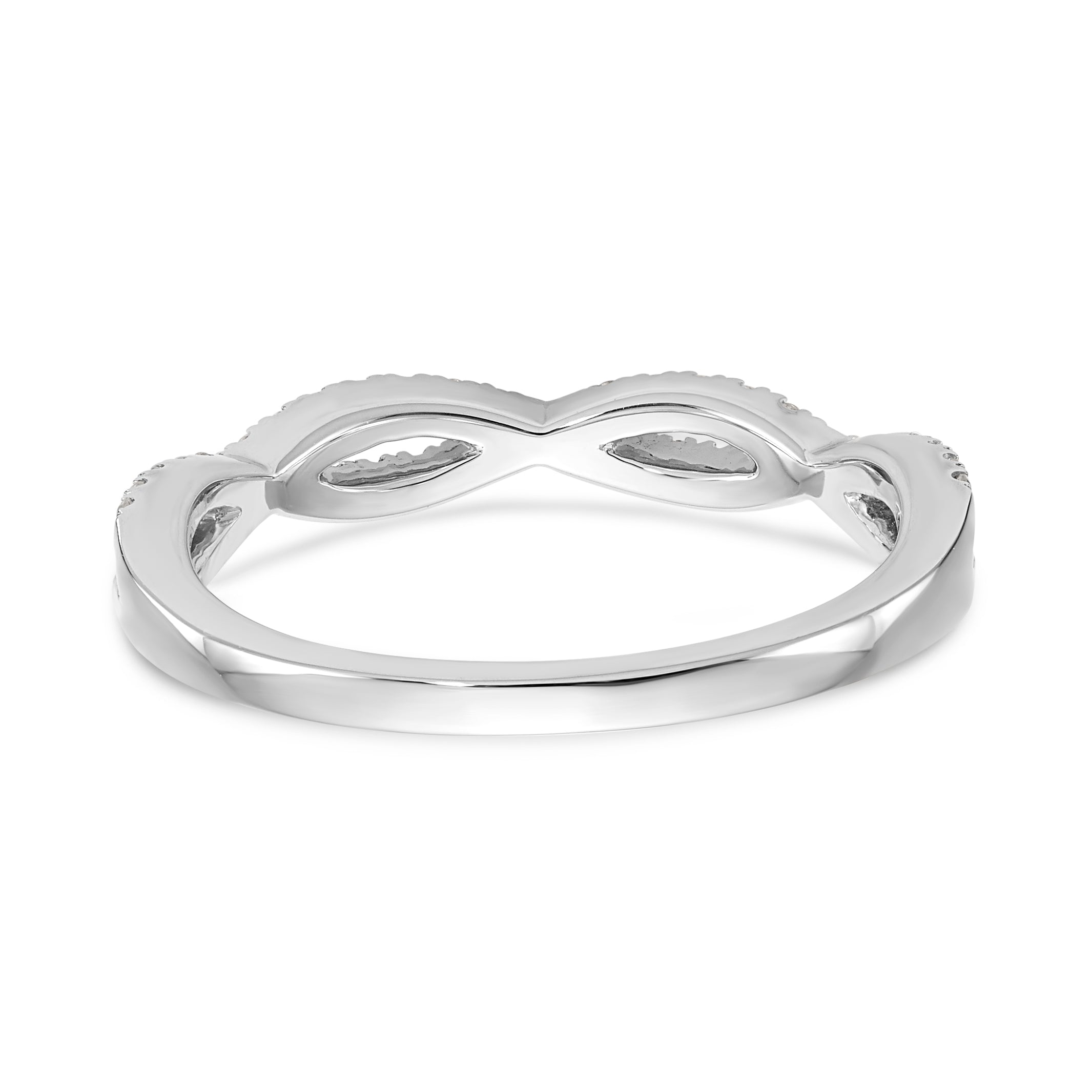 14K White Gold Wedding Band