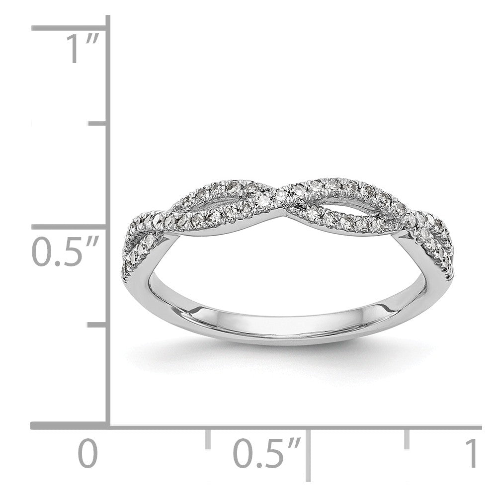 14K White Gold Wedding Band