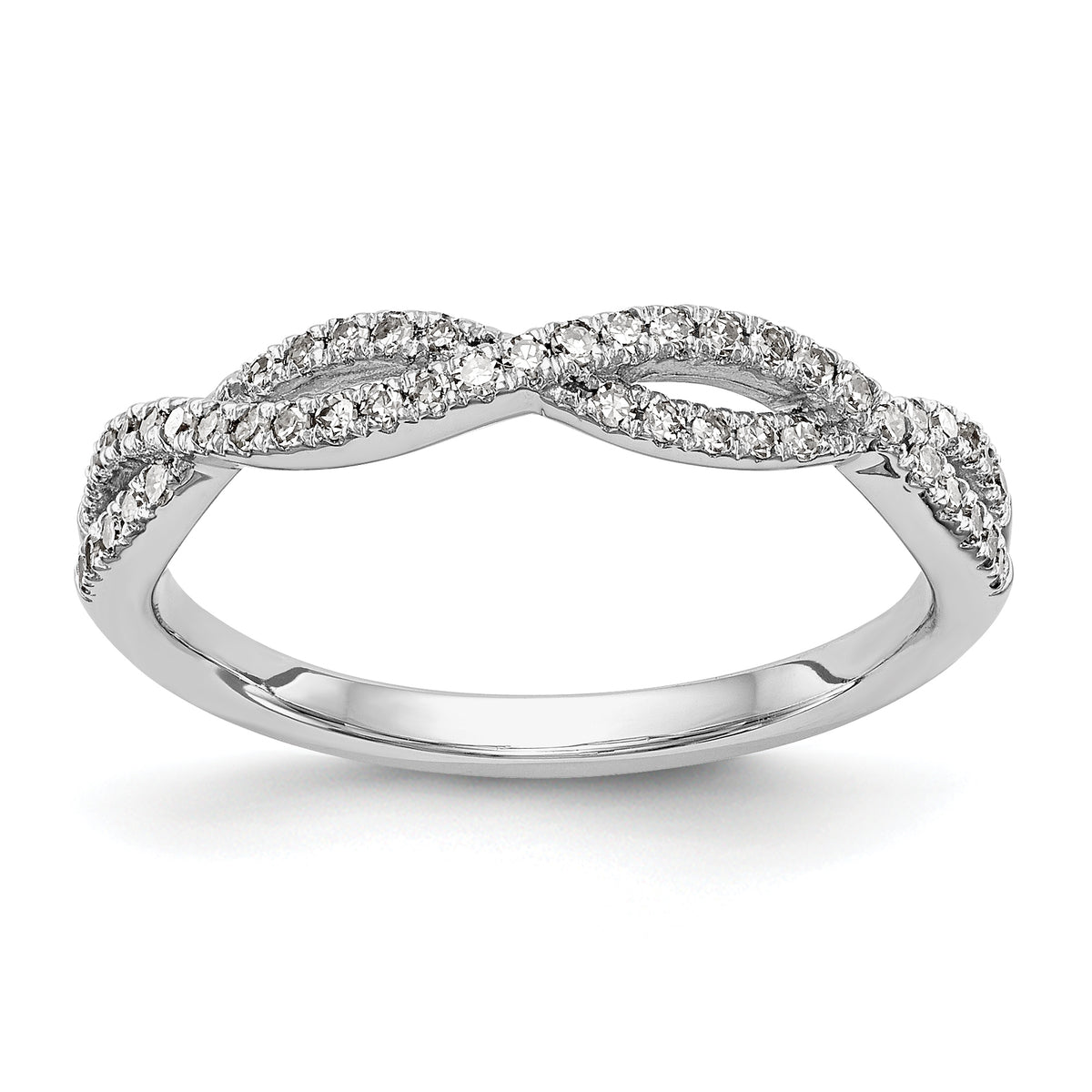 14K White Gold Wedding Band