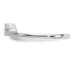 14K White Gold 1/8 carat Diamond Complete Wrap Ring