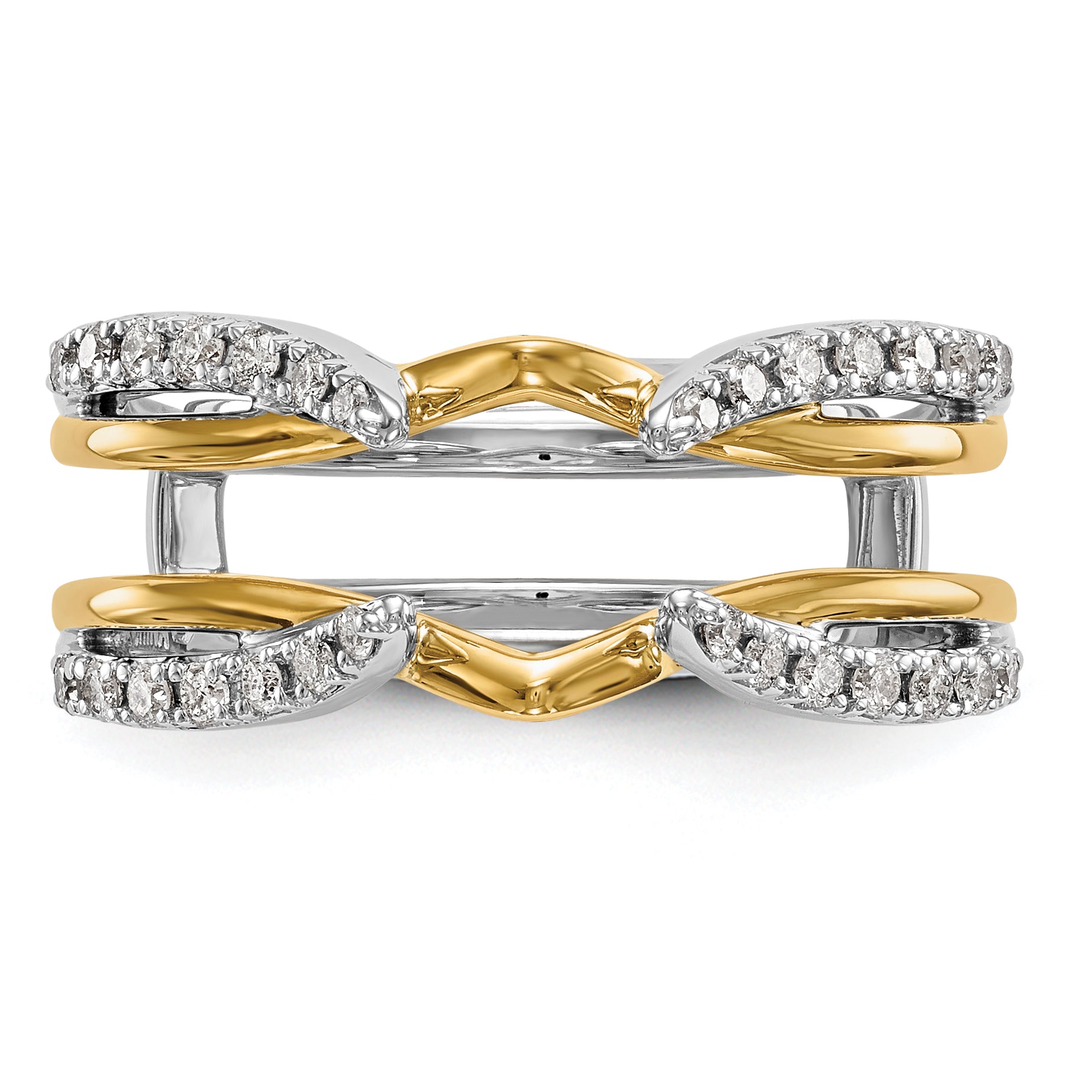 14K Two-tone Lab Grown Diamond Guard