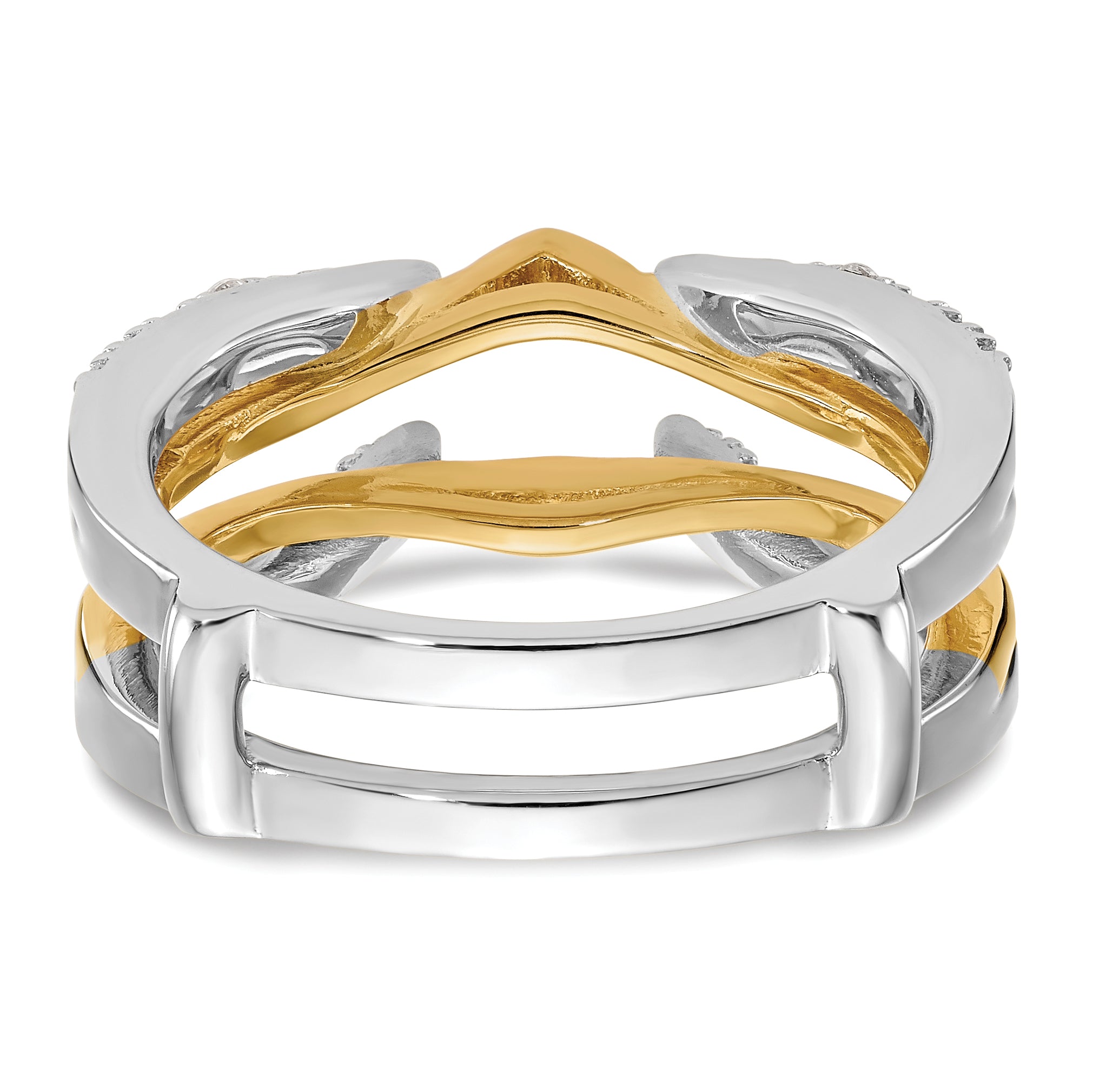 14K Two-tone Lab Grown Diamond Guard