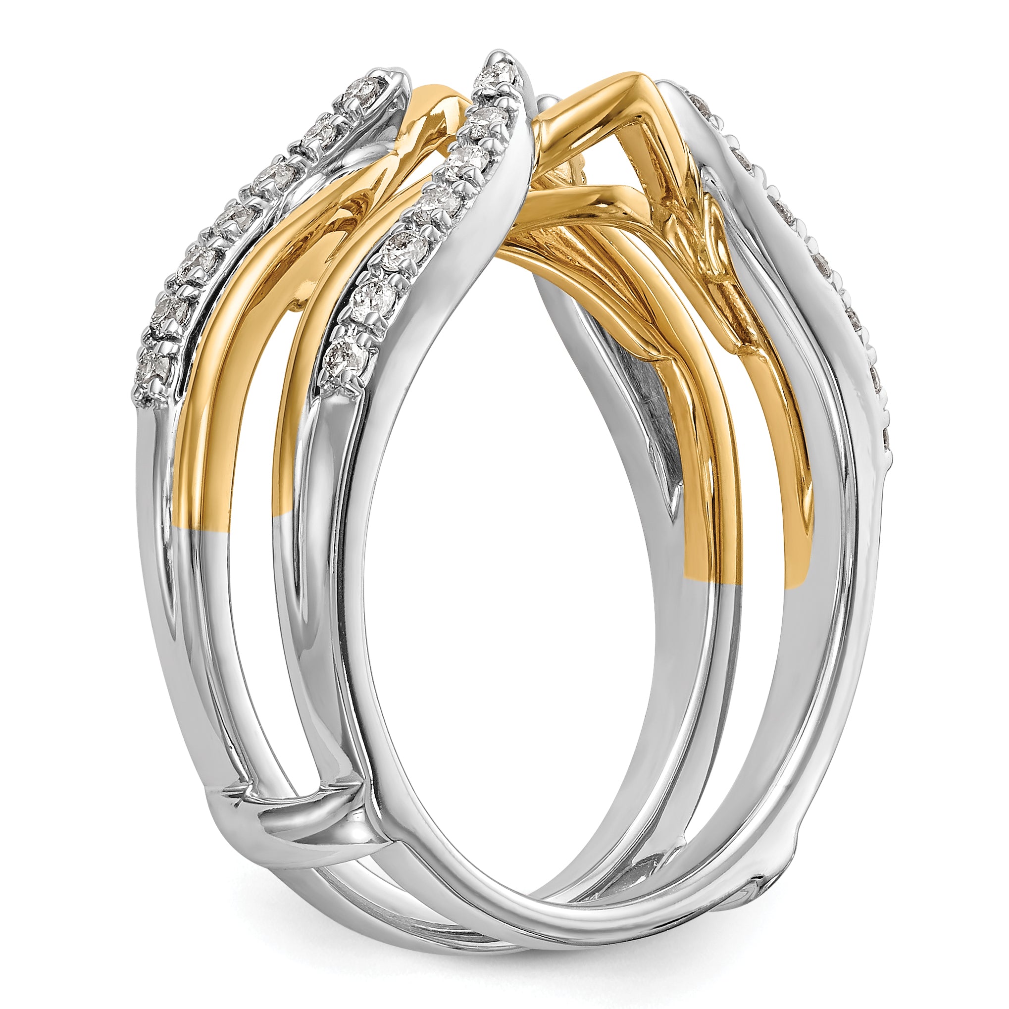 14K Two-tone Lab Grown Diamond Guard