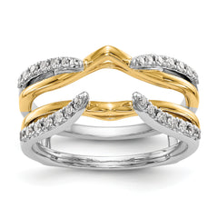 14K Two-tone Lab Grown Diamond Guard