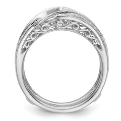 14K White Gold Lab Grown Diamond Ring Guard