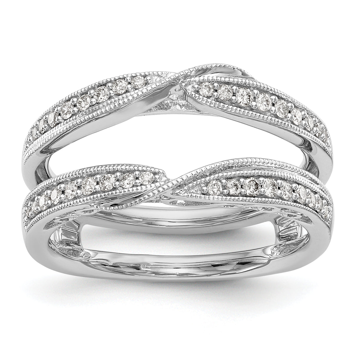 14K White Gold Lab Grown Diamond Ring Guard