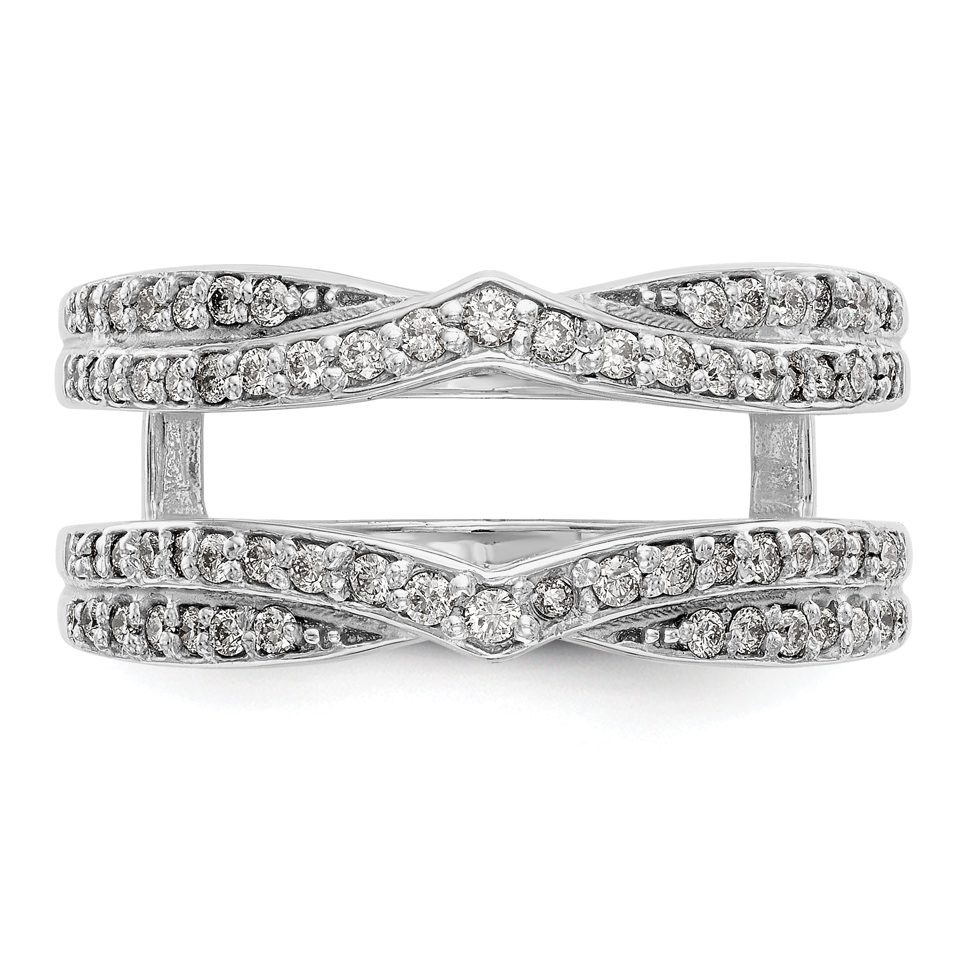 14K White Gold Lab Grown Diamond Ring Guard