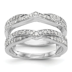 14K White Gold Lab Grown Diamond Ring Guard