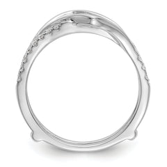 14K White Gold Lab Grown Diamond Ring Guard