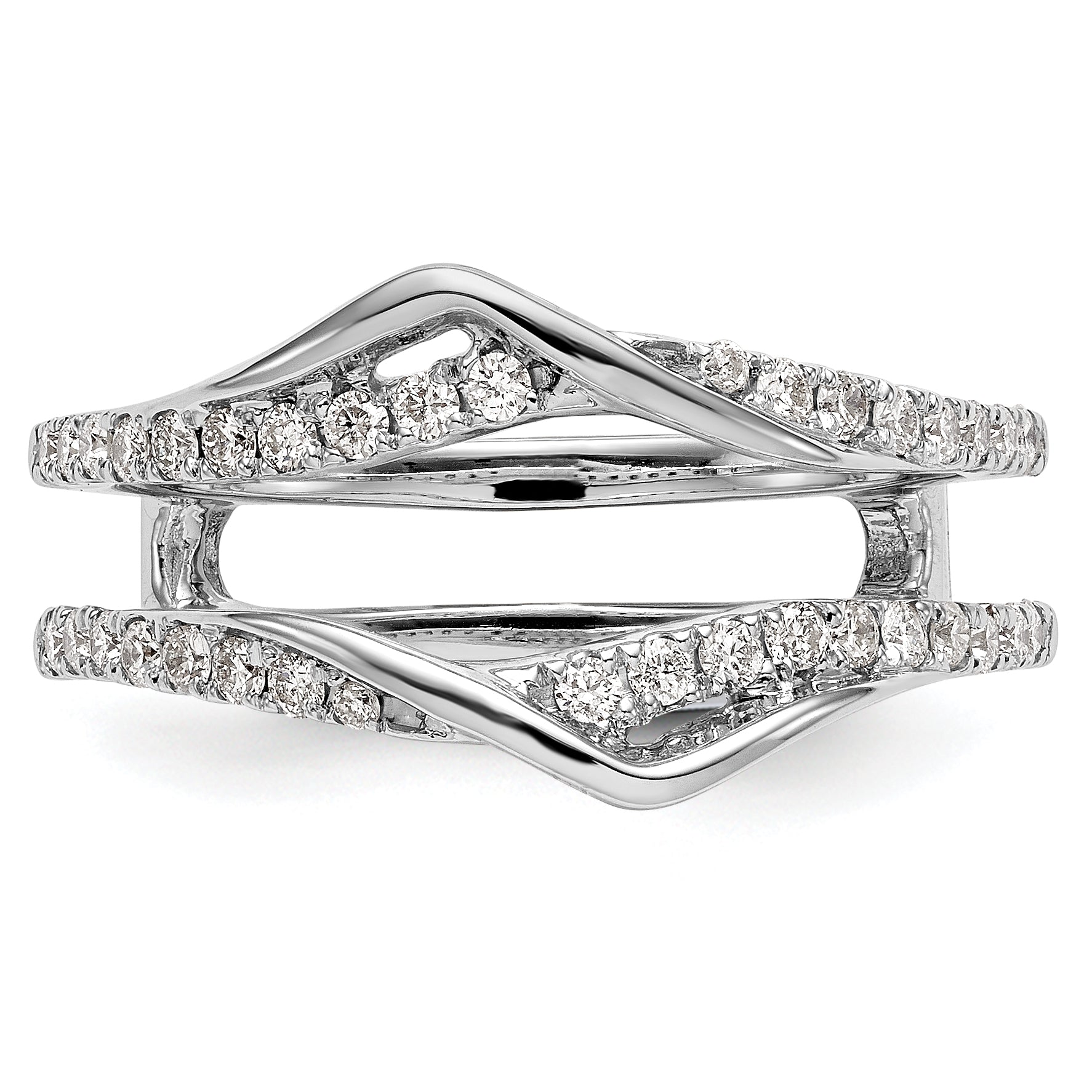 14K White Gold Lab Grown Diamond Ring Guard