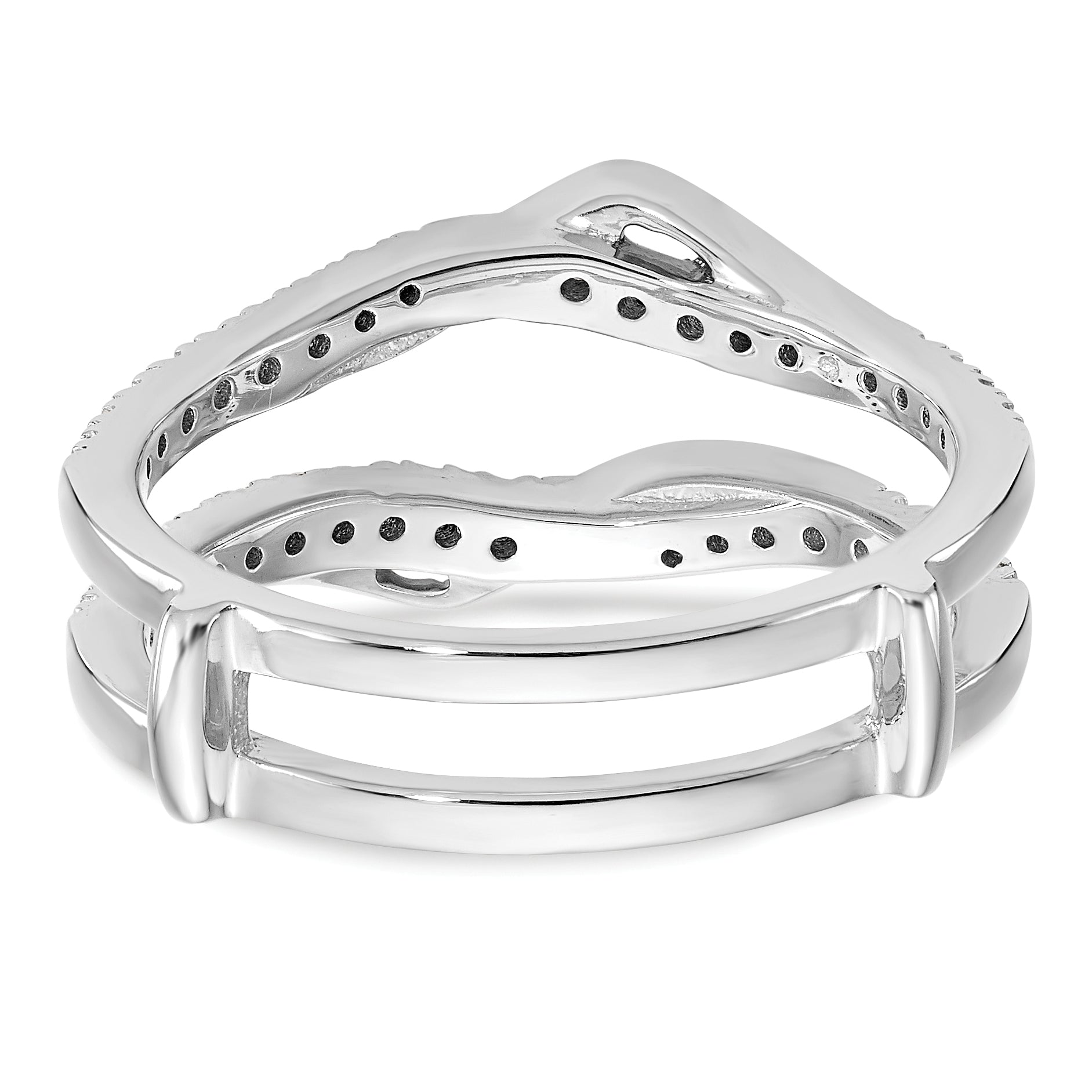 14K White Gold Lab Grown Diamond Ring Guard