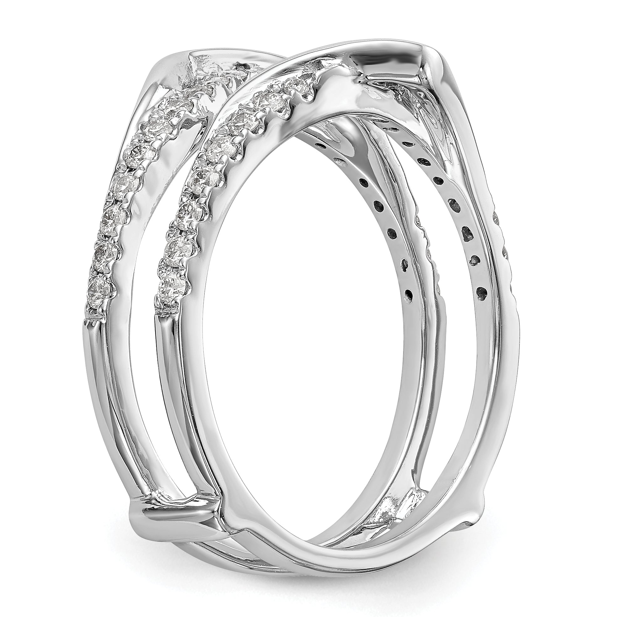 14K White Gold Lab Grown Diamond Ring Guard