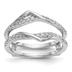 14K White Gold Lab Grown Diamond Ring Guard