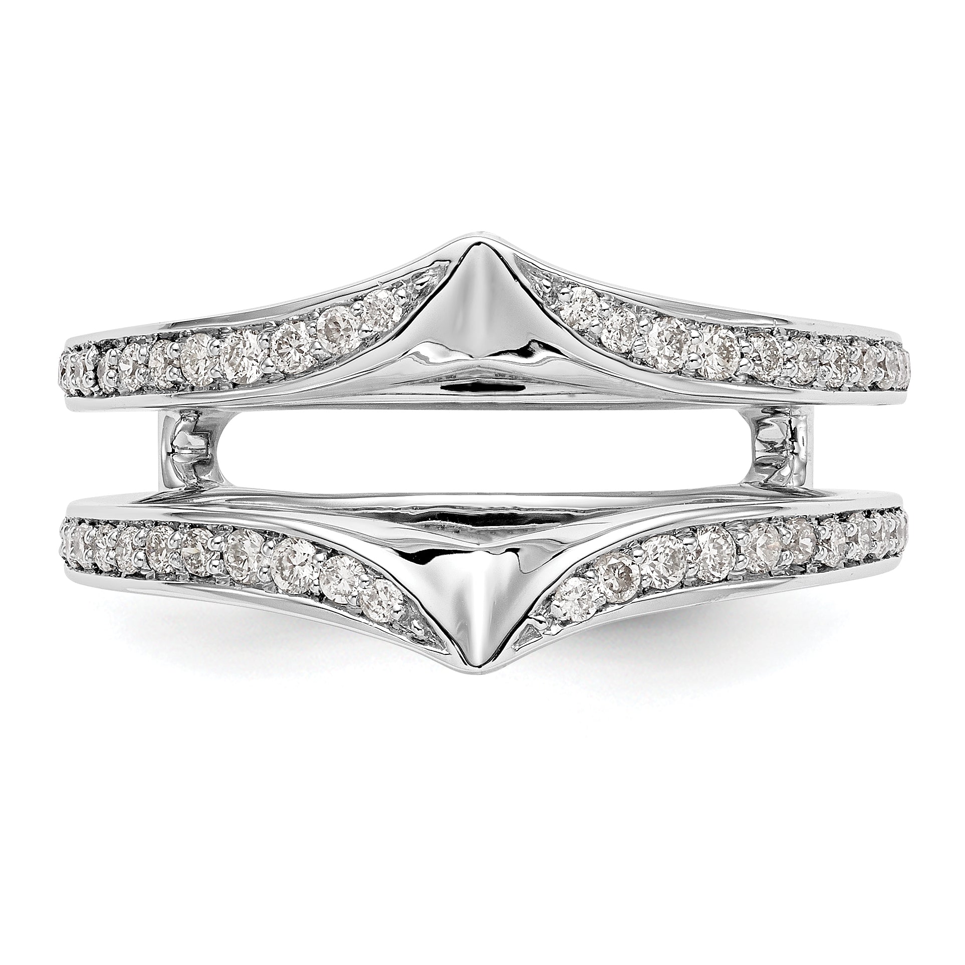 14K White Gold Lab Grown Diamond Ring Guard