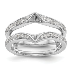 14K White Gold Lab Grown Diamond Ring Guard