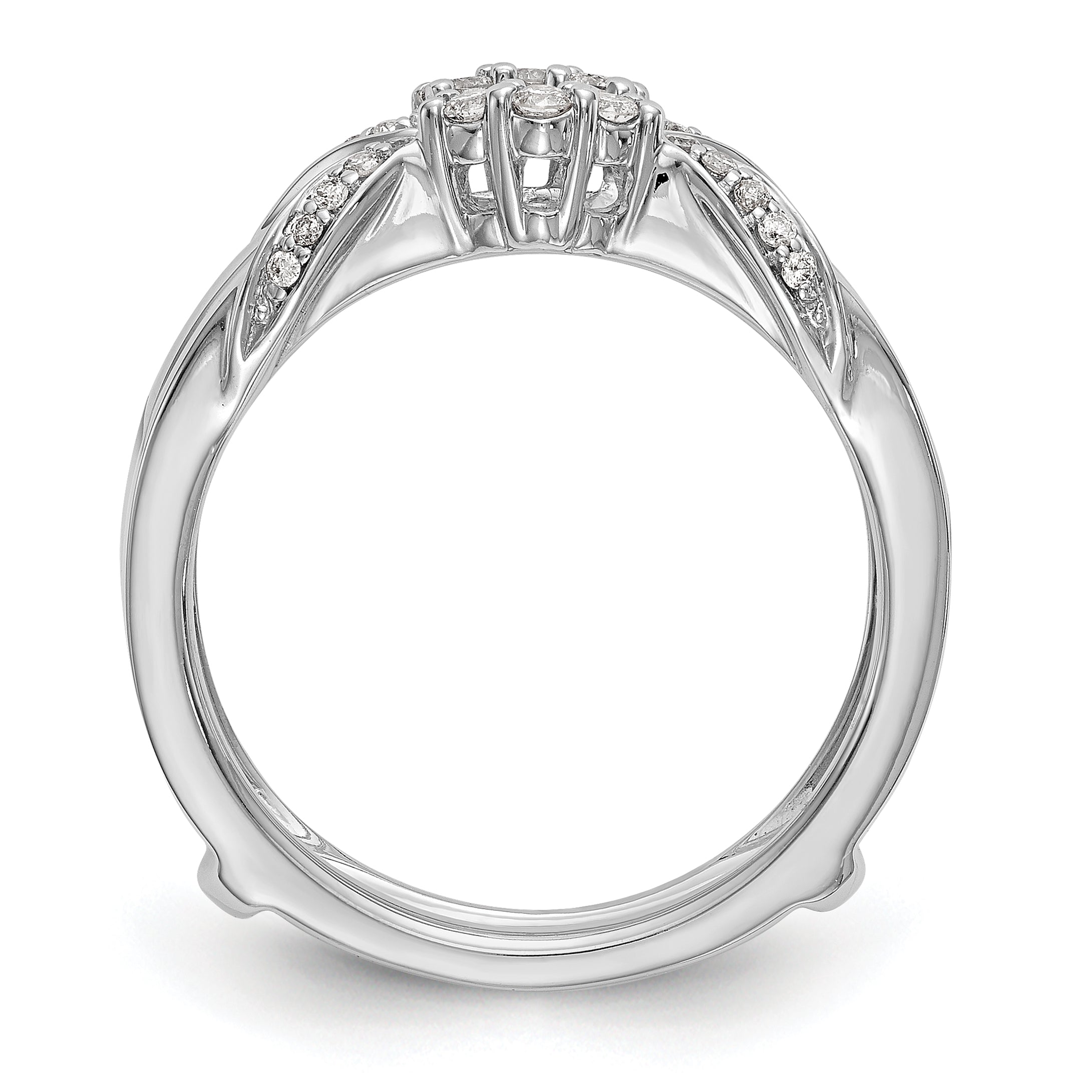 14K White Gold Lab Grown Diamond Ring Guard