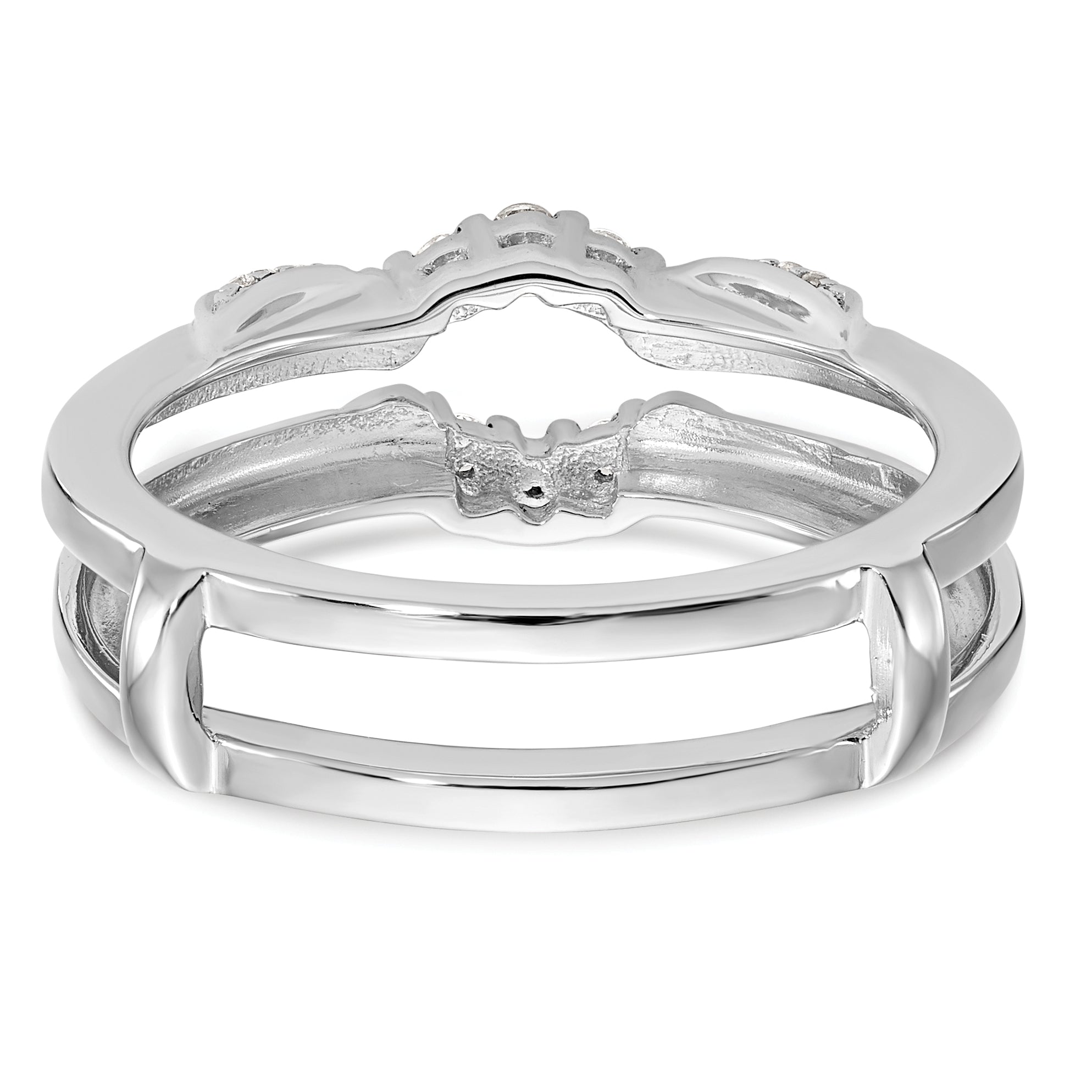 14K White Gold Lab Grown Diamond Ring Guard