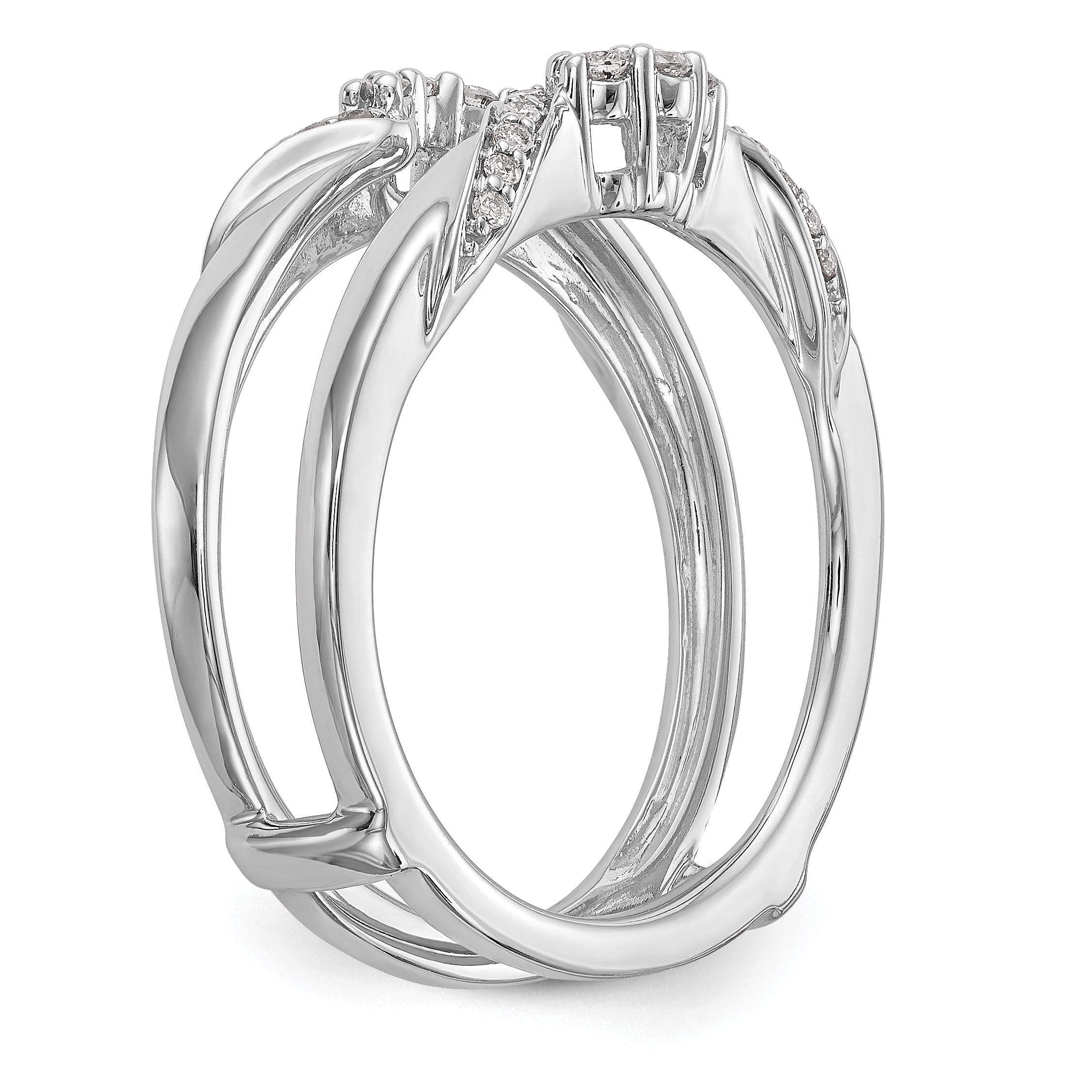 14K White Gold Lab Grown Diamond Ring Guard