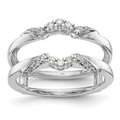 14K White Gold Lab Grown Diamond Ring Guard