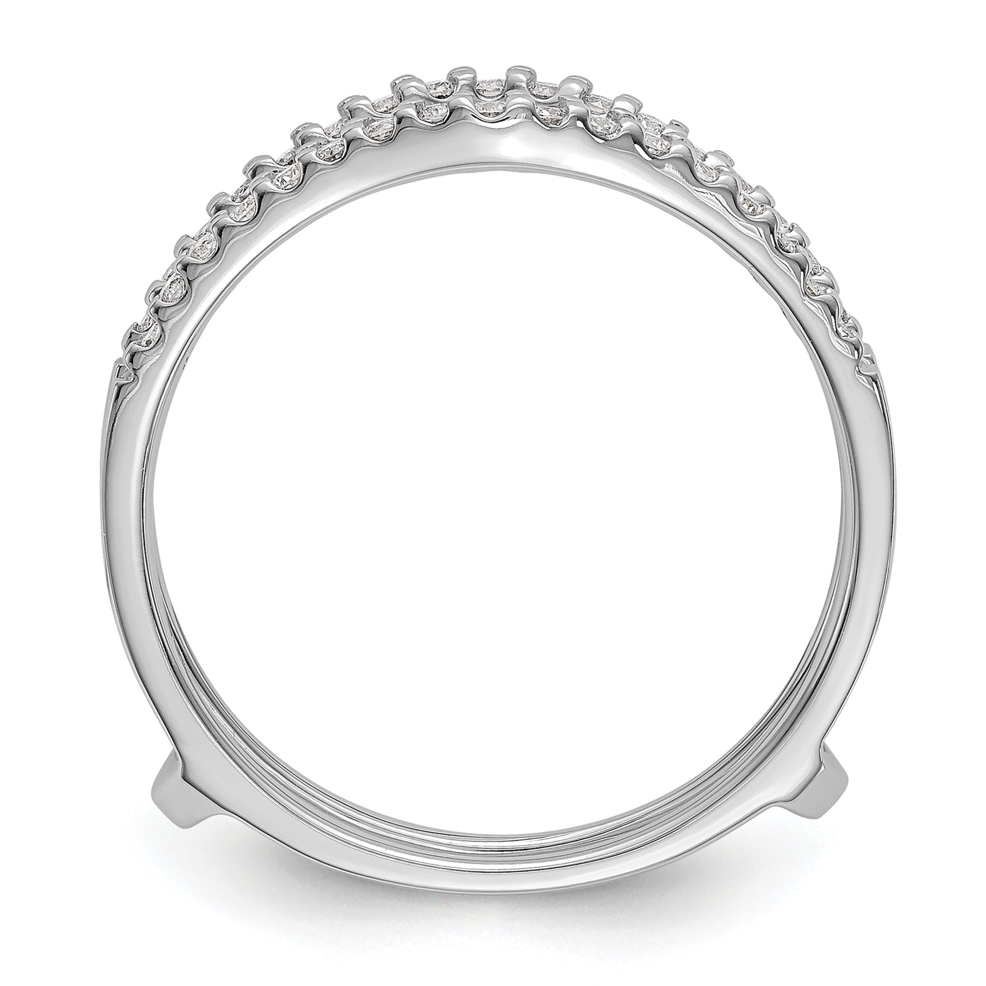 14K White Gold Lab Grown Diamond Ring Guard