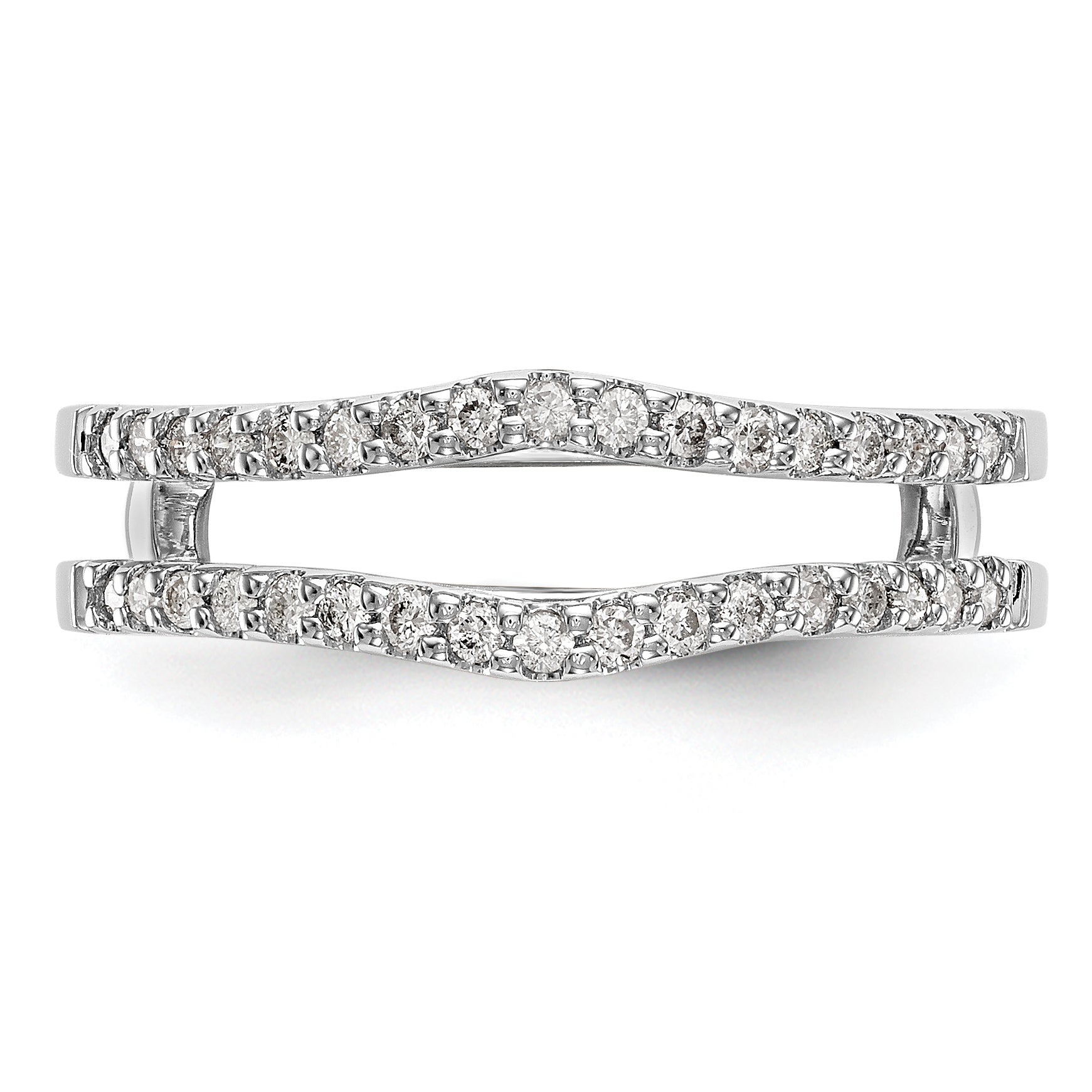 14K White Gold Lab Grown Diamond Ring Guard