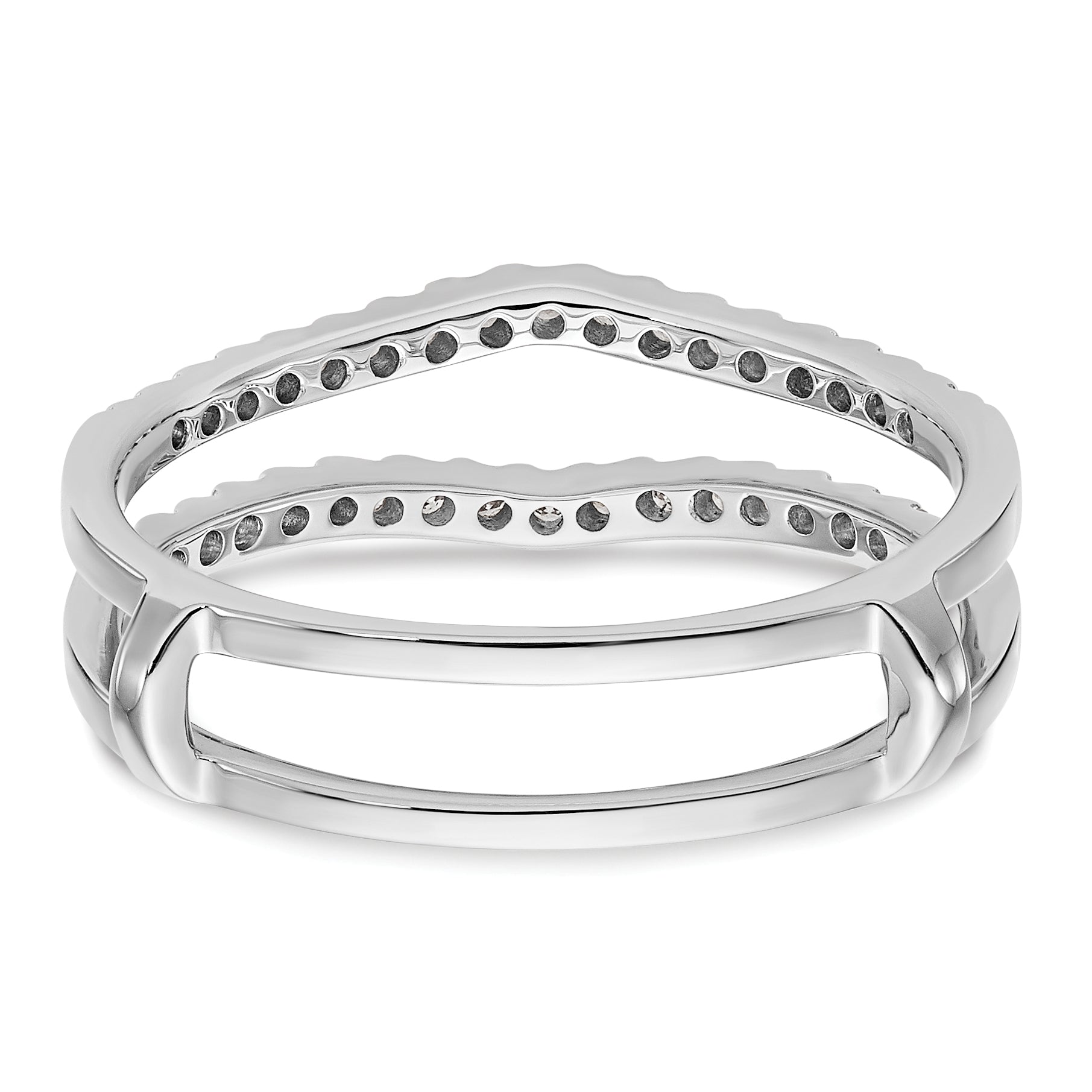 14K White Gold Lab Grown Diamond Ring Guard